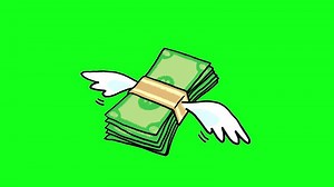 Download Animated money on green screen background for free