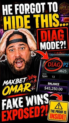 MaxBet Omar DIAG Mode Revealed in Slot Footage?! 😳 #MaxBetOmar #DIAGMode #Exposed #Gambling #Shorts