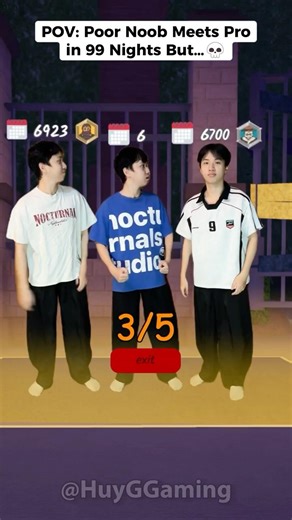 Poor Noob Meets Pro in 99 Nights But...💀 #HuyG #roblox #99nightintheforest