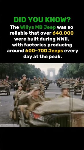 About 600 Willys Jeep were made everyday during WW2 #history #war #ww2 #shorts