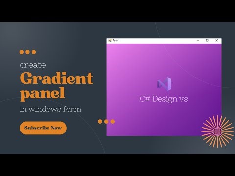 How to create gradient panel in windows form C# ?