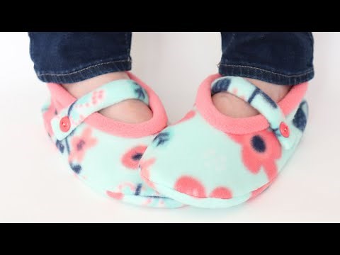 How to Sew Fleece Slippers QUICK OVERVIEW by learncreatese