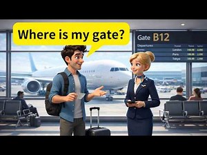 At the Airport ✈️ | Slow English Conversation for Beginners