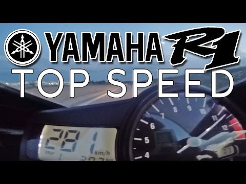 YAMAHA YZF R1 TOP SPEED TEST ON GERMAN AUTOBAHN