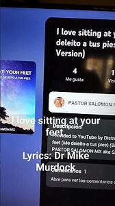 I love sitting at your feet (song) Lyrics: Dr Mike Murdock. Singer: Pastor Salomón MX