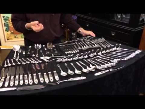 Georg Jensen Acorn Antique Sterling Silver Danish Flatware