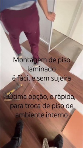 Piso laminado opção boa bonita e barata para piso interno