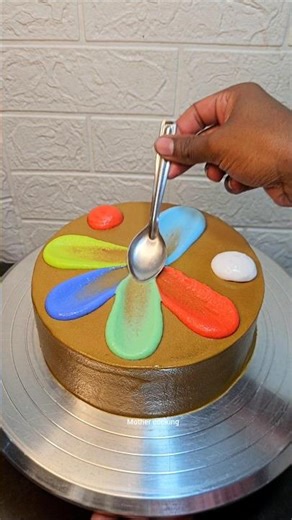 Chocolate Colourful Cake Design #cake #cakedesign #youtubeshorts #chocolate #colors #food