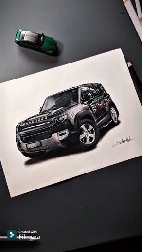 Drawing a Land Rover Defender with Colored Pencils! 🚙🎨