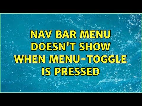 Nav bar menu doesn't show when menu-toggle is pressed