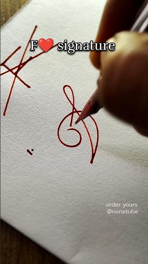 How to sign the letter F❤️ ?