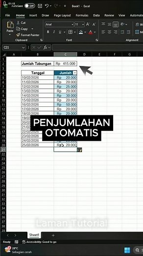 Cara Membuat Penjumlahan Otomatis di Microsoft Excel