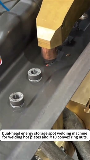 Dual-Head Energy Storage Spot Welding Machine for Hot Plates & M10 Convex Ring Nuts