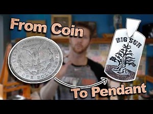 Making A Pendant from a Silver Dollar with Garnet Sand