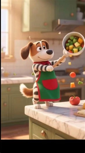 "Chef Dog Makes Pizza Like a Pro 🍕🐶"