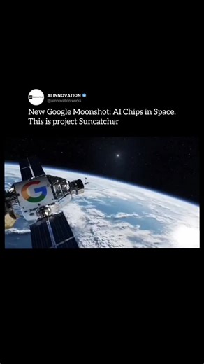 AI INNOVATION on Instagram: "🚀 Introducing Project Suncatcher, a groundbreaking initiative that aims to harness the immense power of the Sun to revolutionize AI computing in space. ☀️ With the Sun emitting over 100 trillion times the total electricity production, solar panels in space can significantly outperform their terrestrial counterparts. Project Suncatcher plans to deploy solar-powered satellites equipped with Google TPUs, scaling machine learning capabilities beyond our planet. This is 