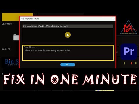 Fix FILE IMPORT FAILURE in Premiere Pro