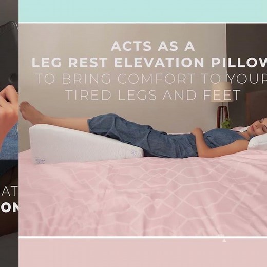 How To Use Memory Foam Bed Wedge Back Support Pillows