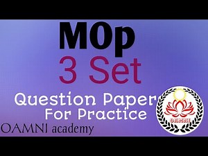 MOP model question papers for departmental exam # OAMNI academy