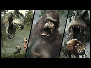 Peter Jackson's King Kong - All Bosses | Boss Fights | All V-Rex Chases (X360)