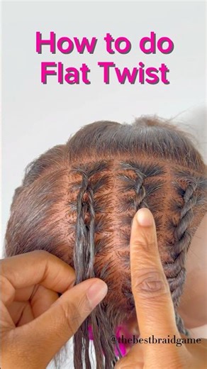 How to do Flat Twist ? ‪@Thebestbraidgame‬ #braids #boxbraids #hairtutorial #shorts