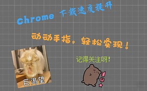 Chrome 下载速度直线性提升，动动手指就可实现，然你摆脱Chrome下载慢的烦恼！