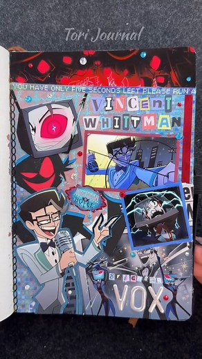 69K views · 2.9K reactions | ASMR journal Vox Human Brighter Hazbin Hotel⚡️冀✨ All character stickers were printed with the Liene PixCut S1 ️✨ Amazon store: https://amzn.to/44l3zXZ Use code 10PIXCUT to get 10% off✨ #asmr #journal #hazbinhotel #vox #brighter | Tori's Diary | Facebook