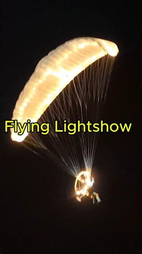 AMAZING Night Flight of a Glowing RC Paraglider!