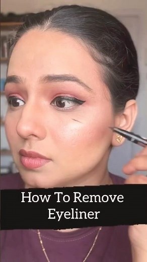 how to remove eyeliner| eyeliner hack | Quick and effective eyeliner removal trick