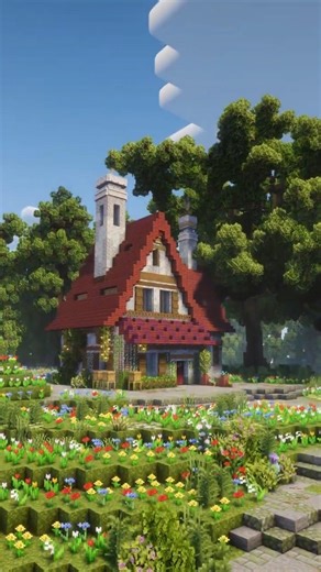 Survival Cottage House Minecraft #minecraft #minecraftbuilding