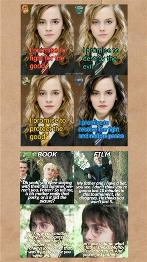 Title:✨ Harry Potter Characters Explained by Hogwarts Houses & Savage Book vs Film Moments 😂⚡