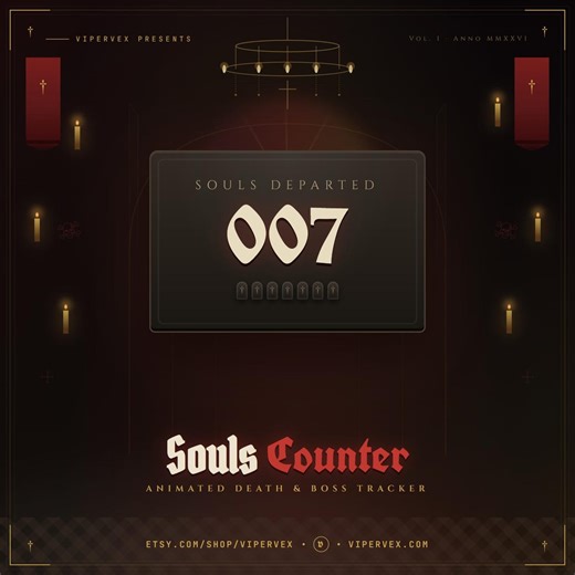 Witch Death Counter Widget OBS Stream Overlay Streamelements Animated Boss Tracker Soulslike Roguelike Bundle - Etsy
