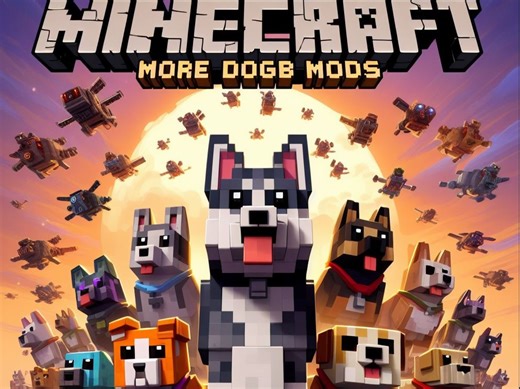 中国版我的世界首款狗类生物模组来啦！《更多狗类（珍藏版）》已上架，26款全新狗类！8款功能性狗食！与合成表并肩的成就系统！快来游玩吧！