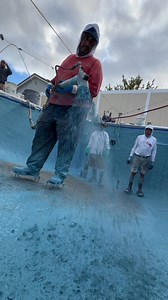 Pool Plastering Work ASMR Color Is Aqua Blue Mini #fypreelsシ゚viralシ #primetimepoolplastering #asmrvideo Primetime pool plastering | Primetime pool plastering