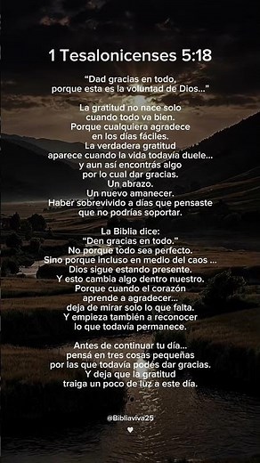 1 Tesalonicenses 5:18| La Gratitud Cambia Lo Que Ves 🙌🏽 #reflexióncristiana #fé #versículoparahoy