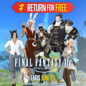 Announcing the return of the #FFXIV Free Login Campaign! 🎉 From now until June 20, eligible players will be able to play free for up to 4 DAYS! Catch up on the latest patch and limited-time events if you've been away for a while! 🕒 https://sqex.to/ig9gP | FINAL FANTASY XIV