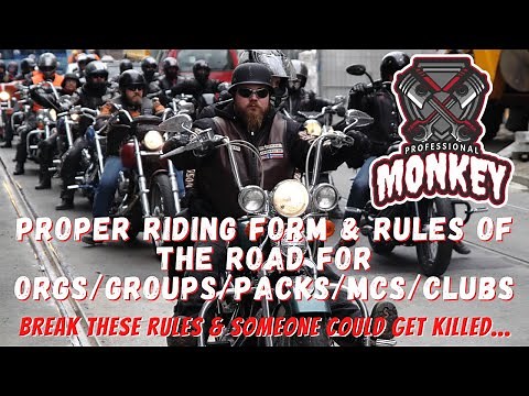 Biker Etiquette - Road rules for riding with a group/org/pack.