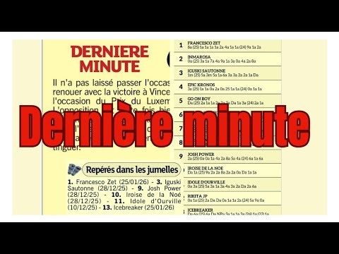 DERNIÈRE MINUTE LA PYRAMIDE DES CHANCES TIERCÉ MAGAZINE TURFOMANIA PRIX DE FRANCE DIMANCHE 08.02.26