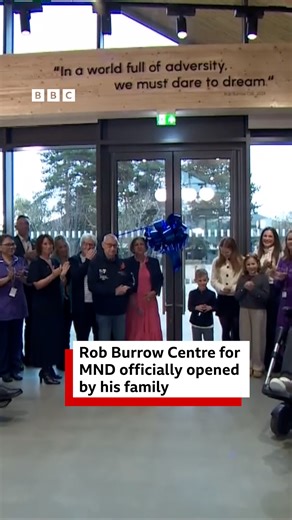 This is the moment the Rob Burrow Centre for MND was officially opened. | BBC Leeds