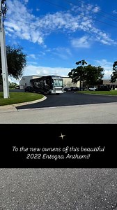 Congratulations to the new owners of this beautiful 2022 Entegra Anthem!! We wish you many safe travels and happy memories on all of your road trips! #roadtrip #lifeisahighway #livinginluxury #entegra #makingyourdreamsareality | The Motorcoach Store