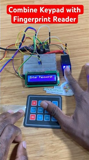 Combine Keypad with Fingerprint Reader using Arduino ‪@TMEEducation‬