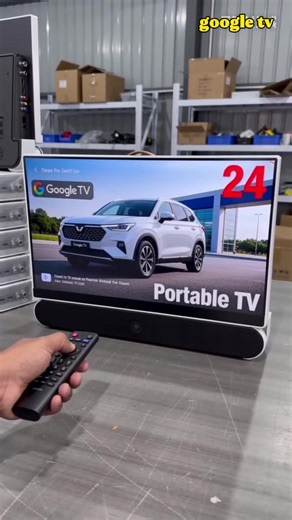 24-inch Portable Google TV, Remote Control Only, Non-Touch, Factory Direct, Portable Smart Display, Manufacturer, OEM/ODM, Black/Silver#PortableSmartScreenFactory#smartscreen#InteractiveScreen#googletvsmartTVDisplayscreenfactory闺蜜机便携式闺蜜机出口智能屏幕谷歌电视