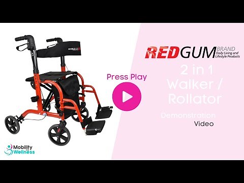 Redgum 2 In 1 Walker / Transit Chair - Demonstration Video
