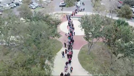 Check out this fantastic view captured by our Systems Supervisor, Jorge Gonzalez! Guests are lining up and eagerly awaiting their turn on the Trick-or-Treat Trail at Main Library. The excitement is visible as our community came together for a delightful Halloween experience! 🎃👻 #TrickOrTreatTrail #CommunityFun #STBF | McAllen Public Library