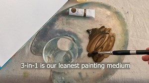 It is our pleasure to introduce you to our newest oil painting medium, designed for all stages of oil painting: Gamblin 3-in-1 Gamblin 3-in-1 is a mixture of Gamsol, Safflower Oil and the same soybean alkyd resin in our Galkyd mediums. This is based on a homemade solution we've recommended for years to artists for three specific uses. First, it's a terrific all-around lean and thin painting medium. Second, It's ideal for oiling out a painting before deciding if the painting is ready to varnished