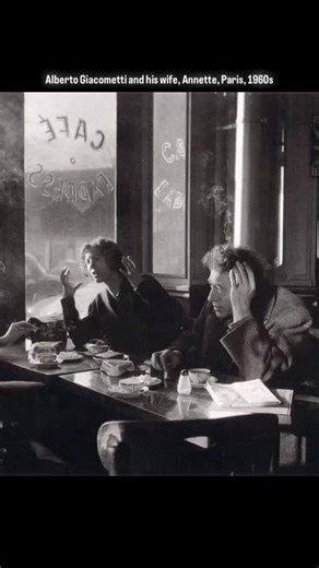 Alberto Giacometti and his wife, Annette, Paris, 1960s #albertogiacometti #giacometti | Contemporary Art