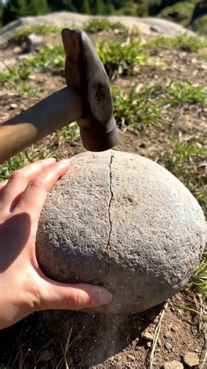 Bismuth crystals ASMR Break Gemstone By Hand #asmr #crystals #satisfying