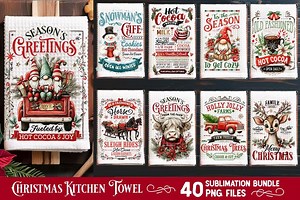 Christmas Kitchen Towel Bundle 40 PNG Retro PNG Sublimation, Kitchen Towel Sublimation Bundle, Christmas Kitchen, Vintage Christmas PNG - Etsy