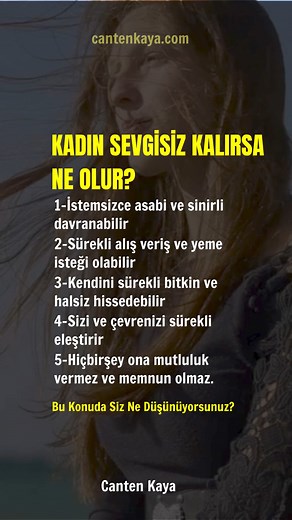 KADIN SEVGİSİZ KALIRSA NE OLUR? | Canten Kaya Kitle Konuşmacısı