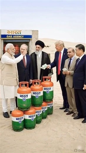 Narendra Modi vs Donald Trump | Funny Gas Cylinder Scene Ai Funny Shorts #shorts#funny#modi#trump